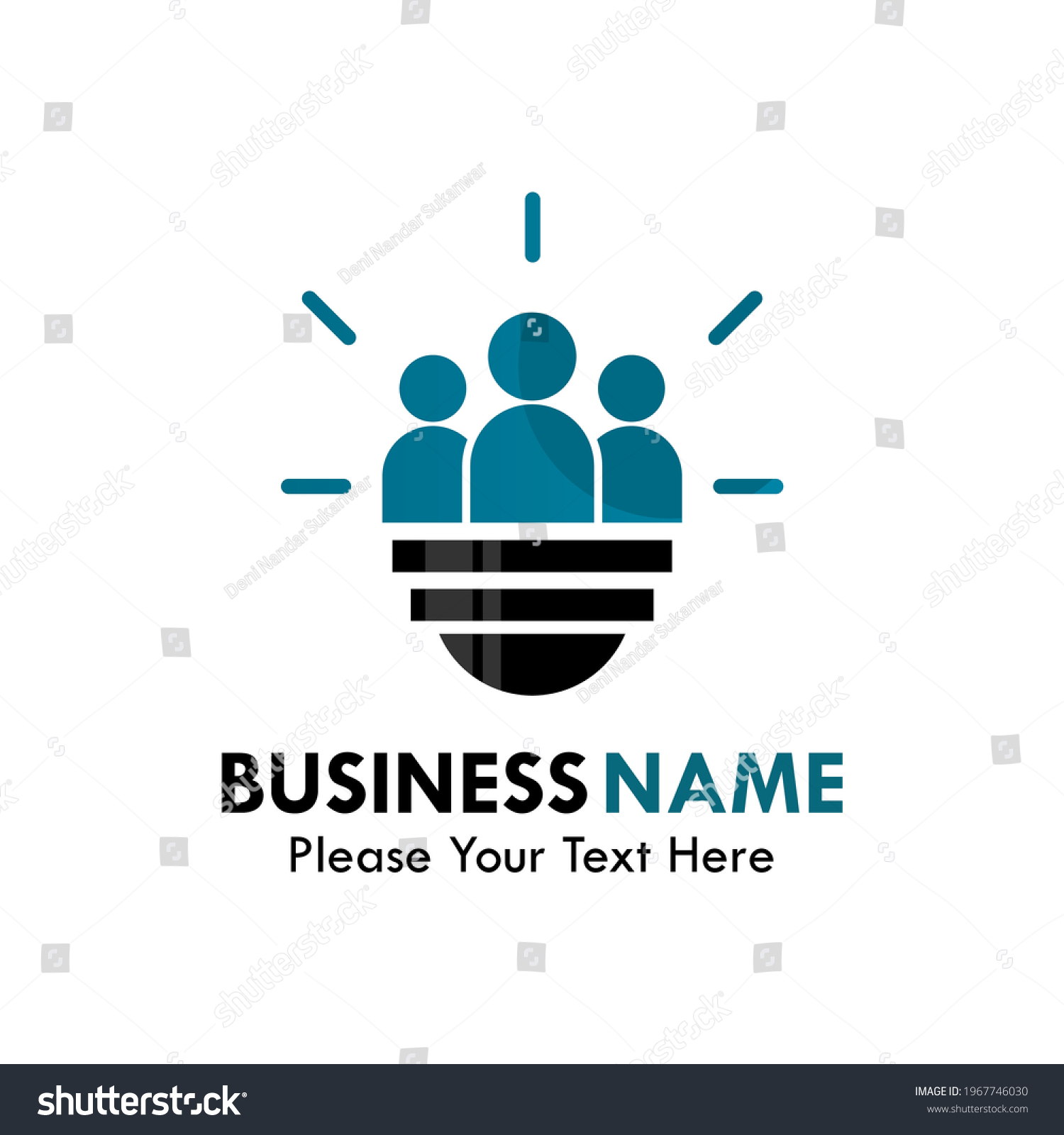 Smart Team Or Smart Worker Logo Template - Royalty Free Stock Vector 