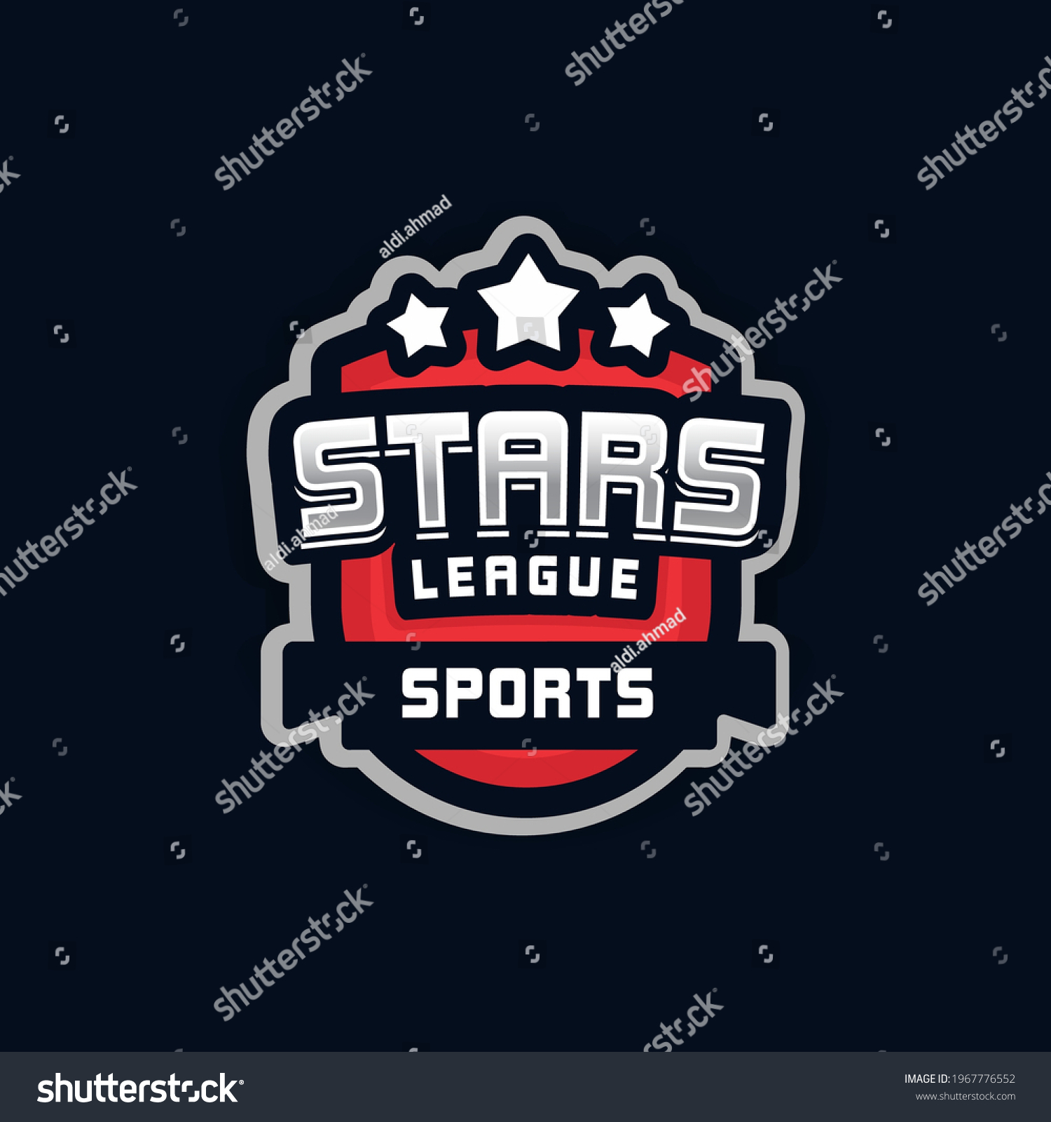 Vector logo design of red shield and e sport - Royalty Free Stock ...