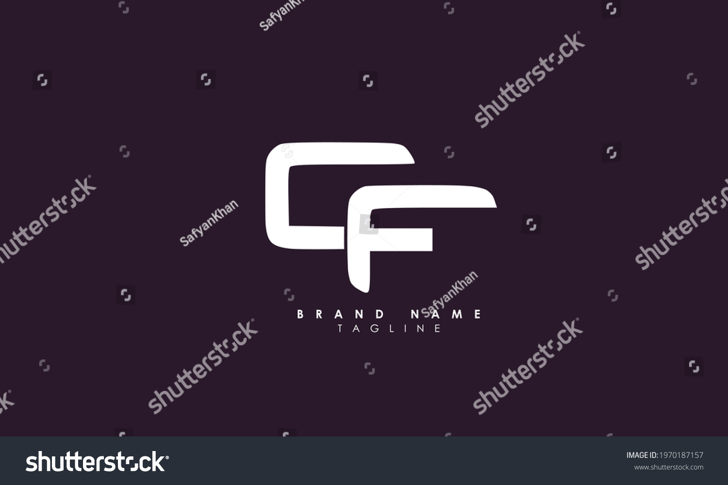 Alphabet Letters Initials Monogram Logo Cf Fc Royalty Free Stock