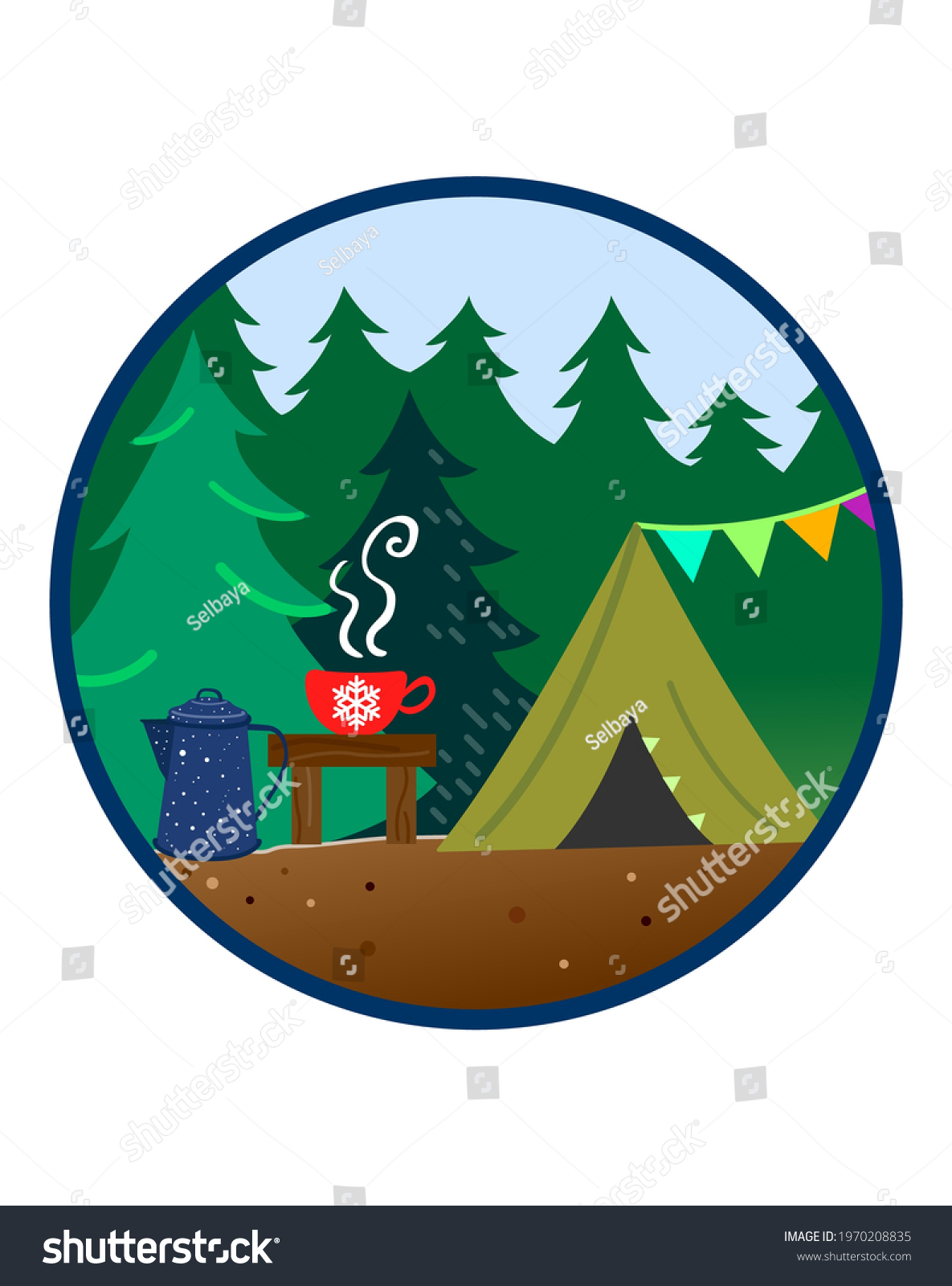 Bushcraft icon. Bushcraft logo. Camping symbol. - Royalty Free Stock ...