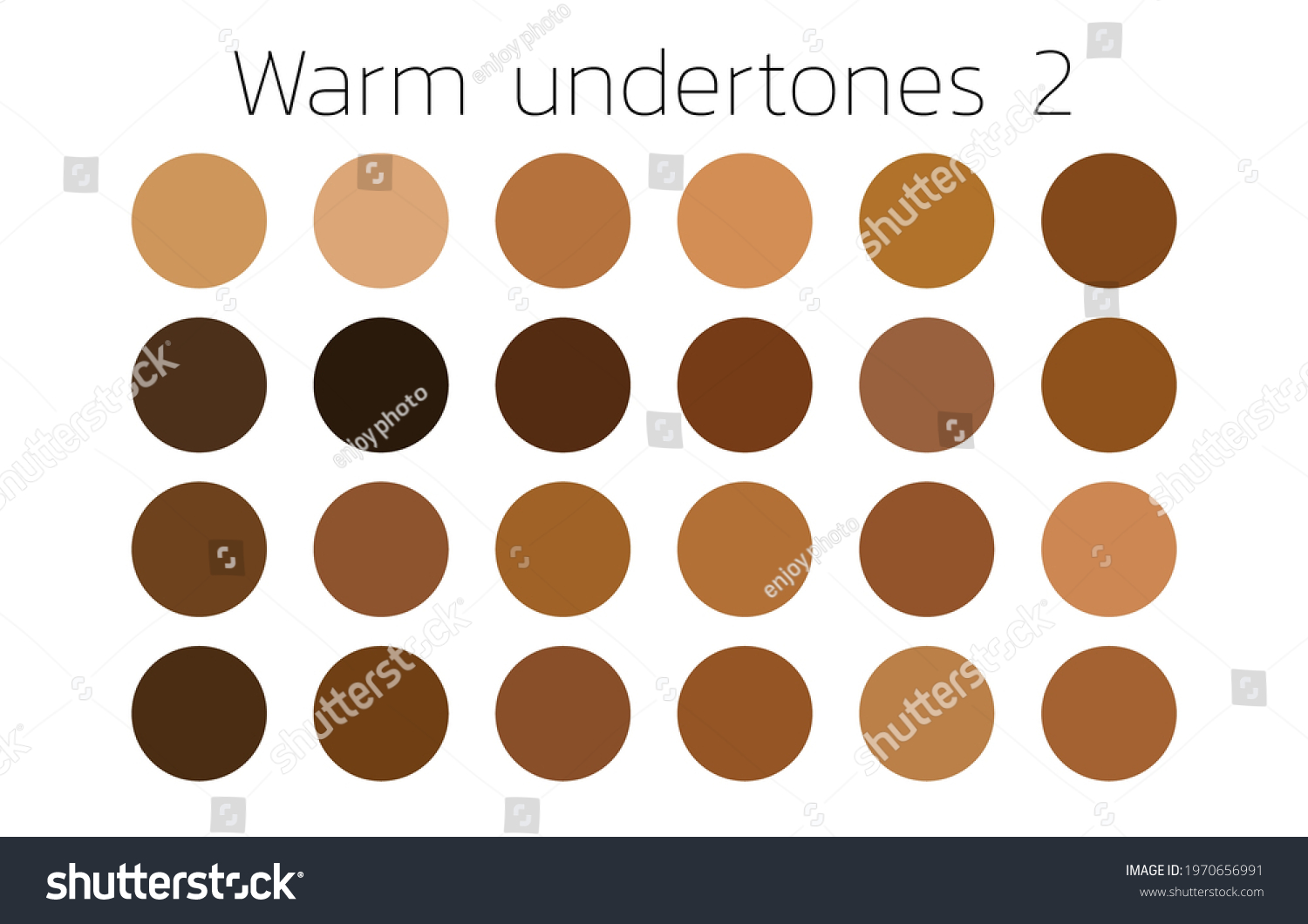 Collection Color palette Warm undertones. Flat - Royalty Free Stock ...