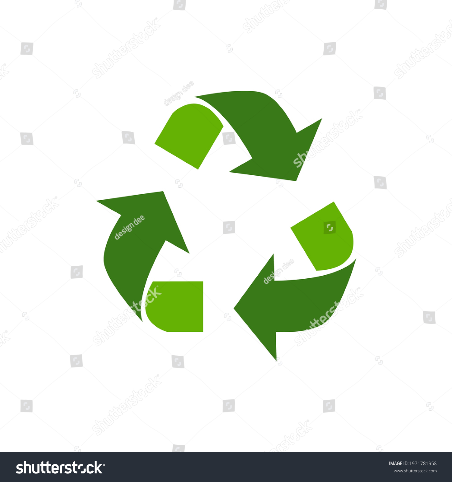 Green Recycling Symbol Three Black Arrows - Royalty Free Stock Vector ...