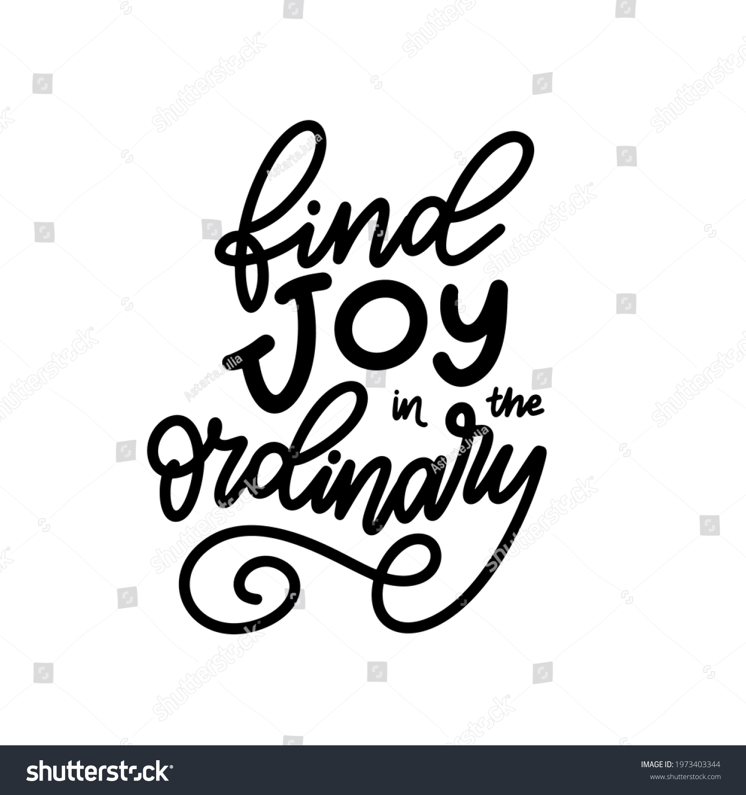 Hand lettering typography poster. Quote Find joy - Royalty Free Stock ...