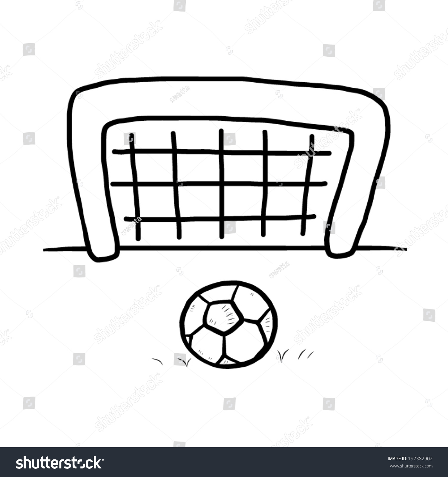 Football Or Soccer And Goal Cartoon Vector And Royalty Free Stock Vector Avopix Com Football Or Soccer And Goal Cartoon Vector And Royalty Free Stock Vector Avopix Com
