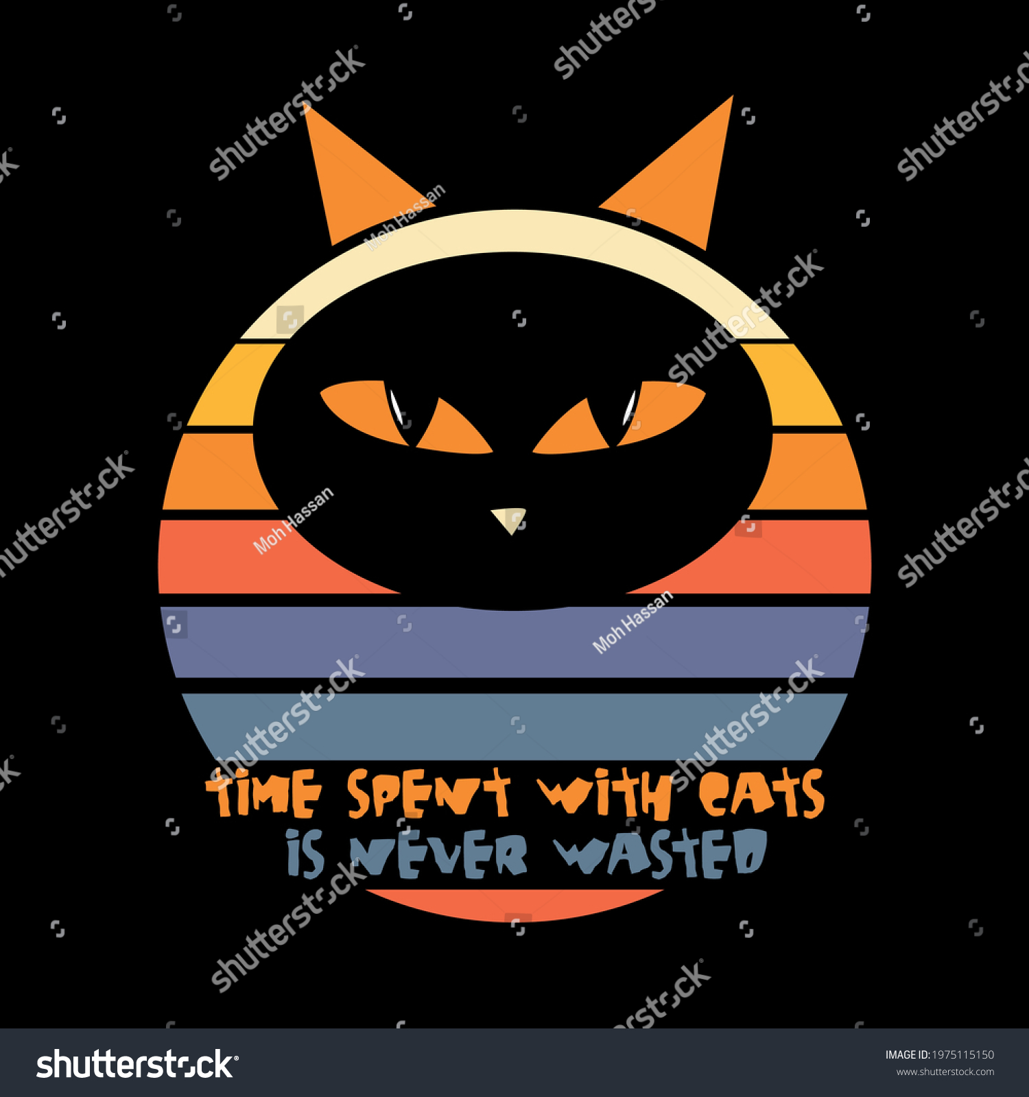 Time Spent With Cats Is Never Wasted. Typography - Royalty Free Stock ...