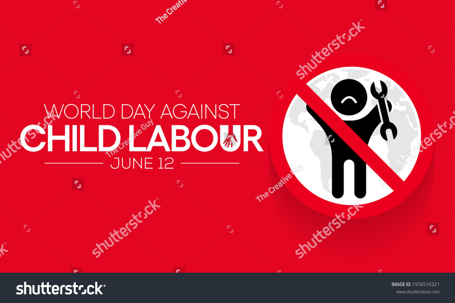 World day against Child Labour (WDACL) is - Royalty Free Stock Vector ...