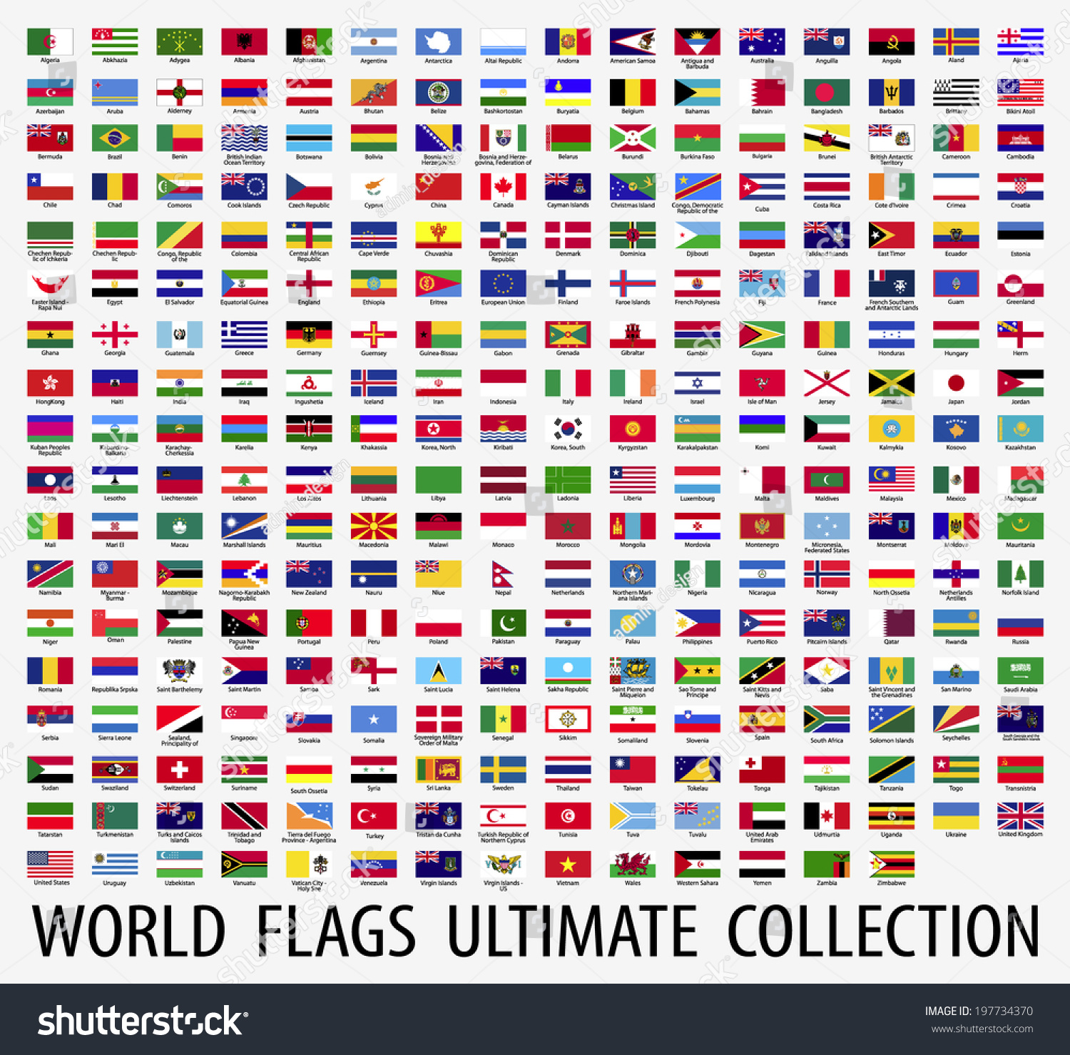 Flags vector of the world  #197734370