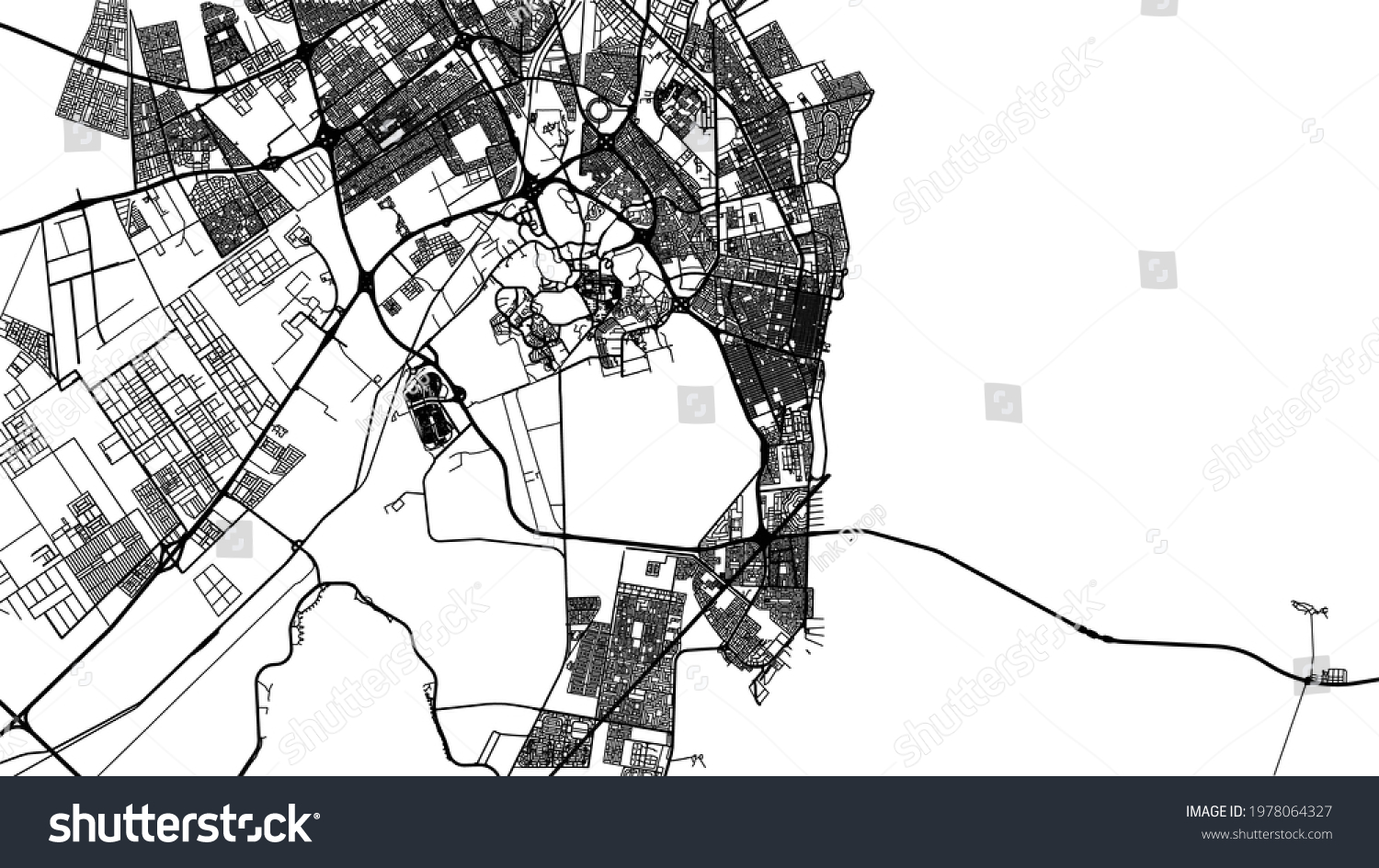 Urban vector city map of Khobar, Saudi Arabia, - Royalty Free Stock ...