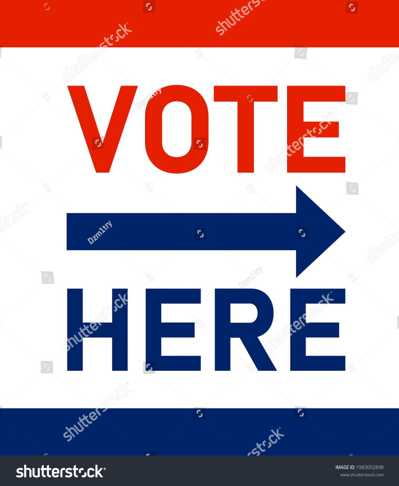 Vote here sign. Clipart image. - Royalty Free Stock Vector 1983052898 ...