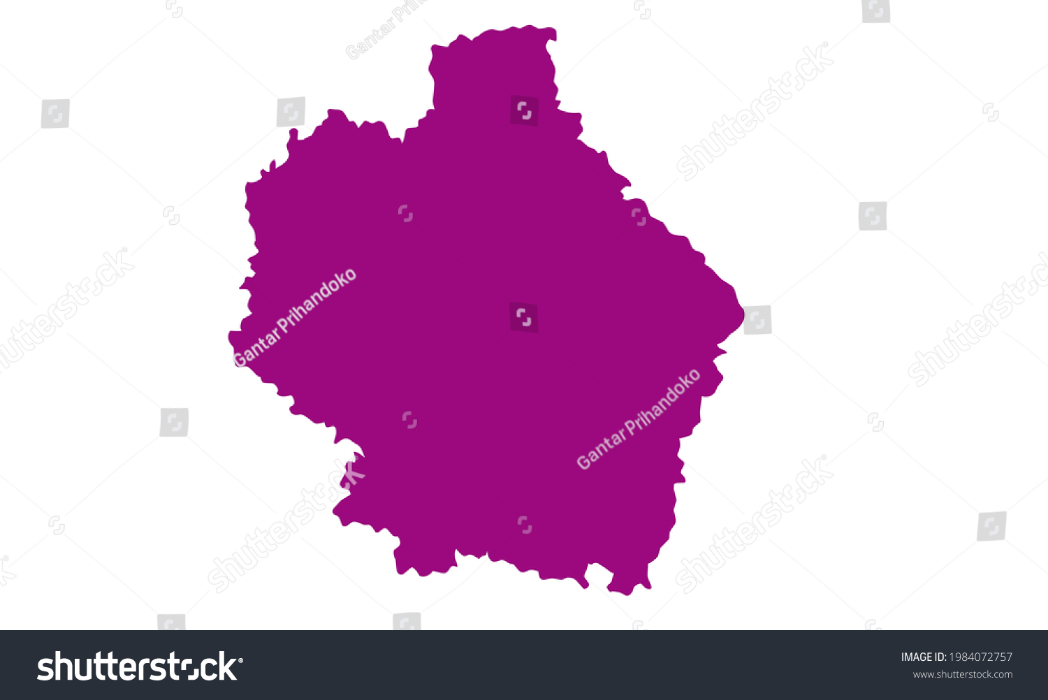 purple silhouette of a map of the city of Tambov in Russia #1984072757