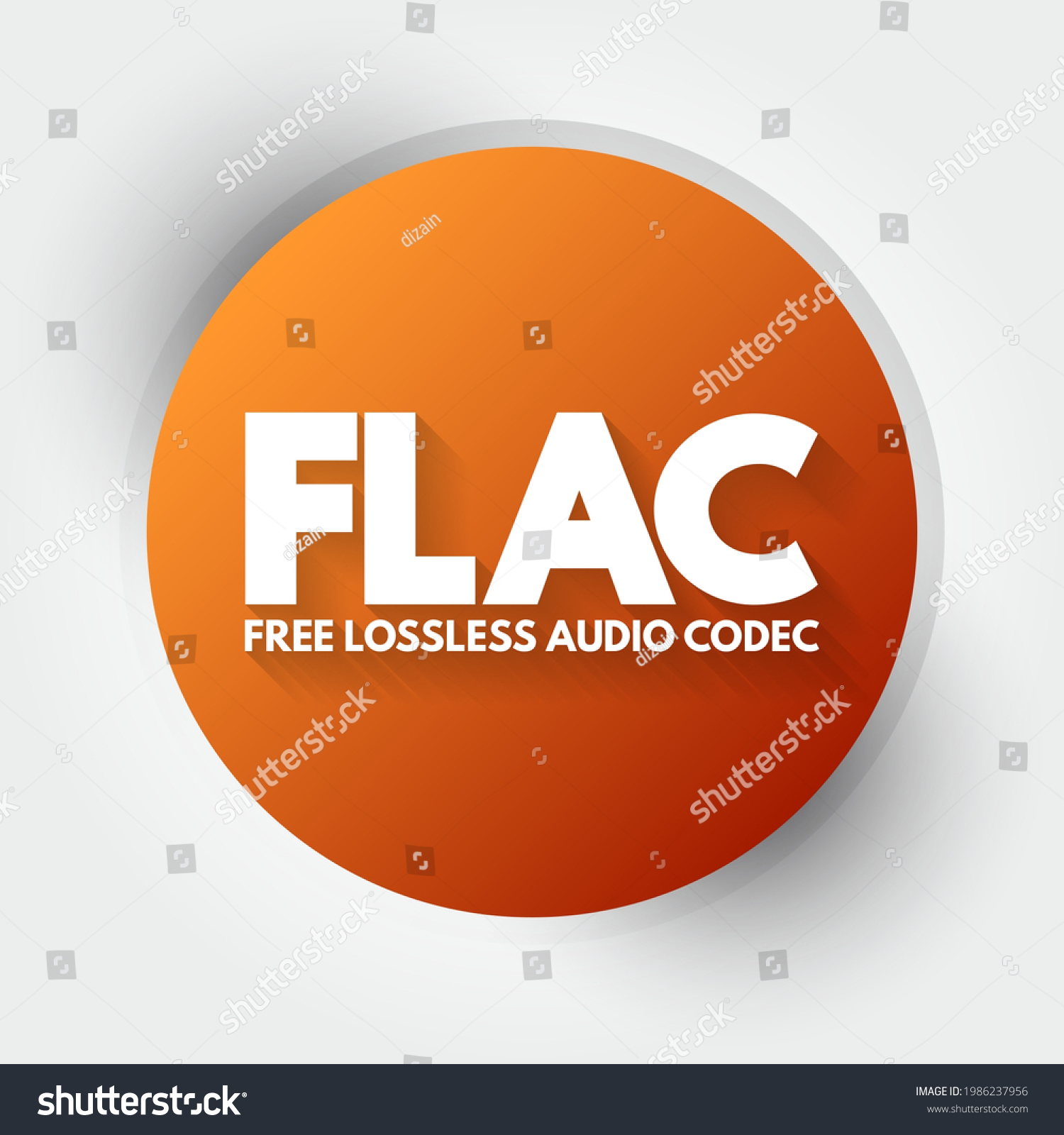 FLAC - Free Lossless Audio Codec Is An Audio - Royalty Free Stock ...