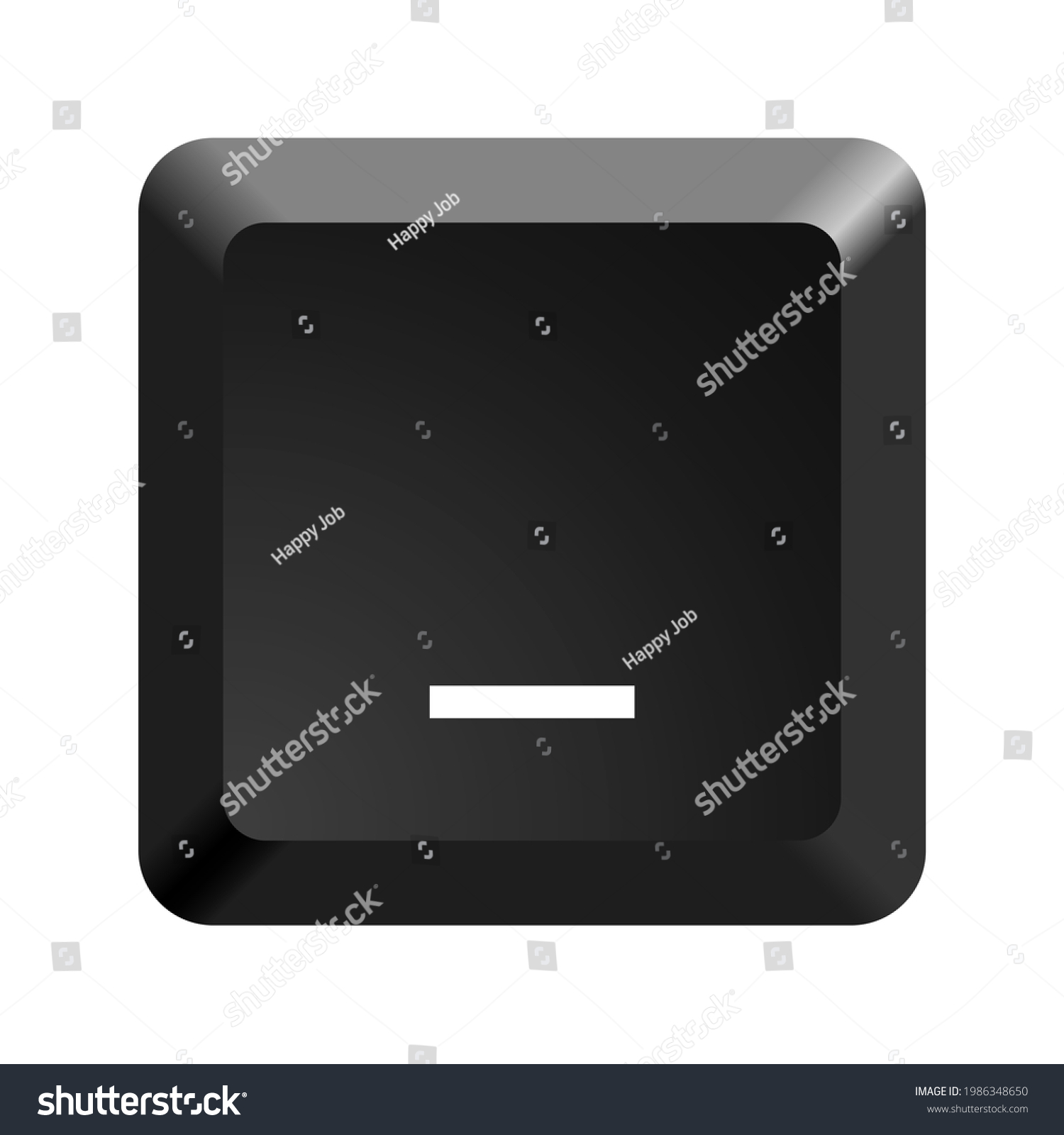 Button with symbol underscore. Icon Vector - Royalty Free Stock Vector ...