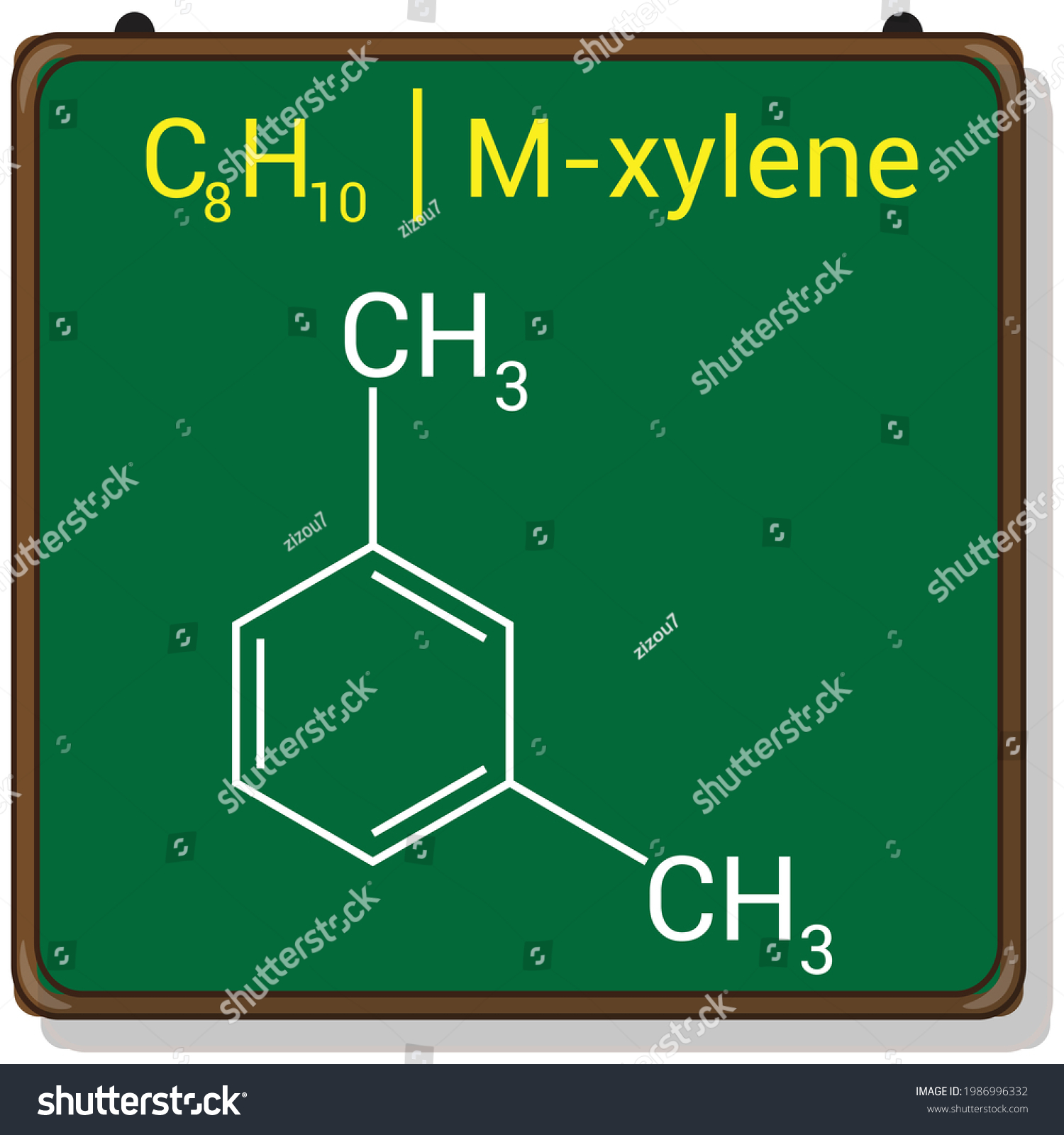 chemical structure of m-xylene (c8h10) - Royalty Free Stock Vector ...