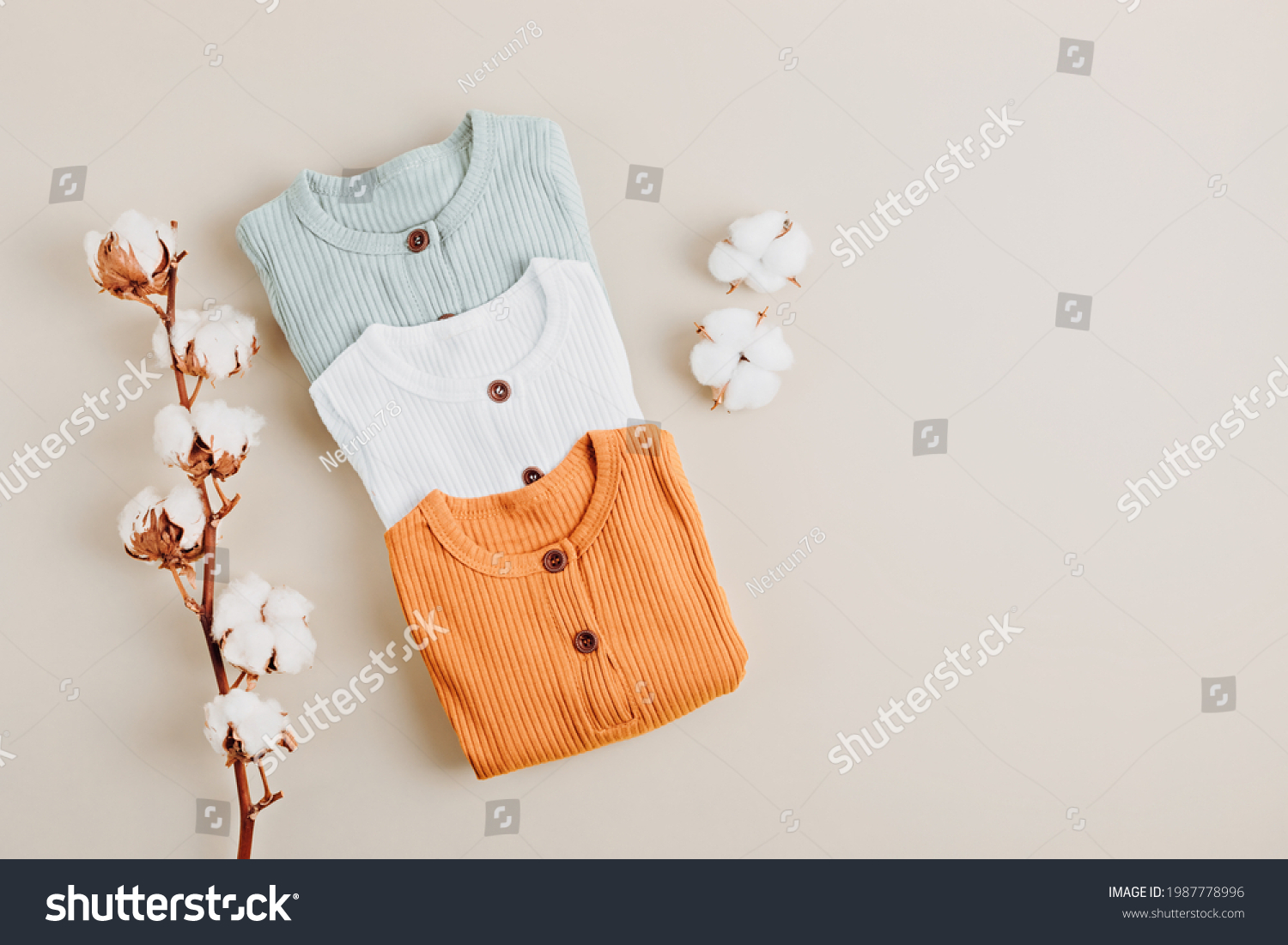 Gender neutral baby garment. Organic cotton clothes, newborn fashion #1987778996