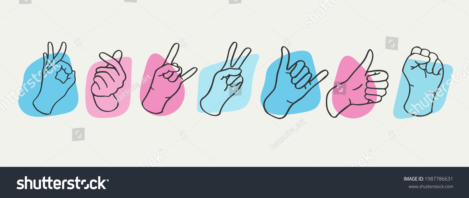 Cartoon hands. Illustration of hands showing - Royalty Free Stock ...