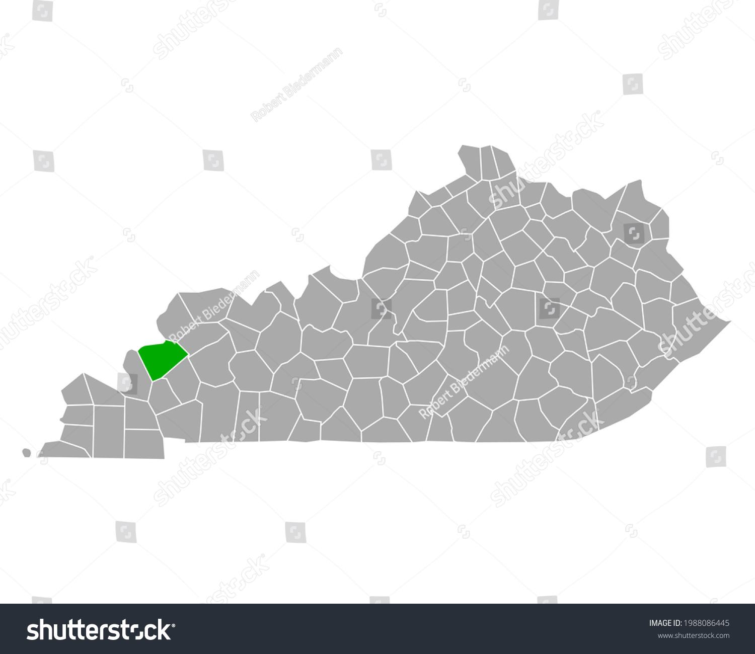 Map of Crittenden in Kentucky on white - Royalty Free Stock Vector ...