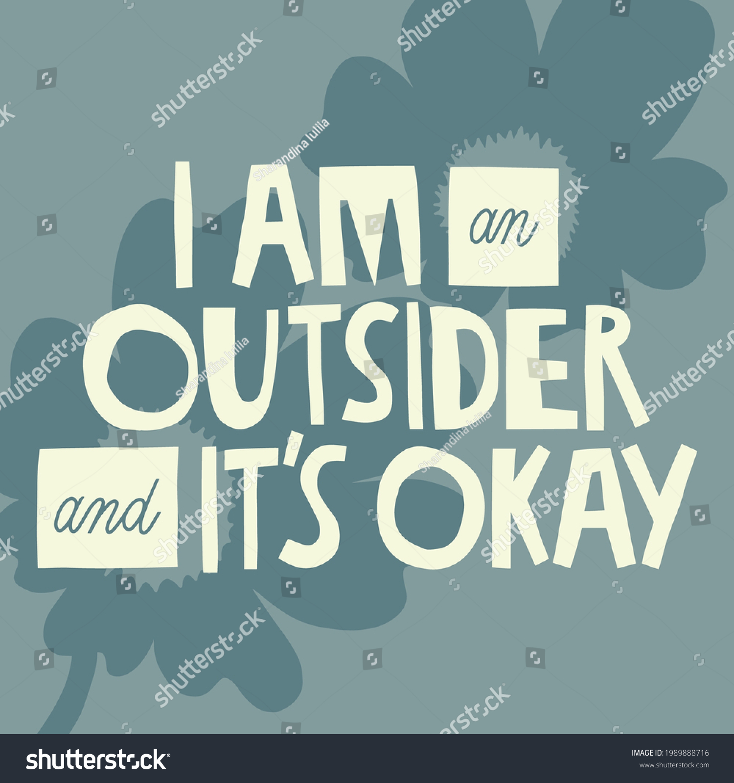 I am an outsider and it's okay hand drawn - Royalty Free Stock Vector ...