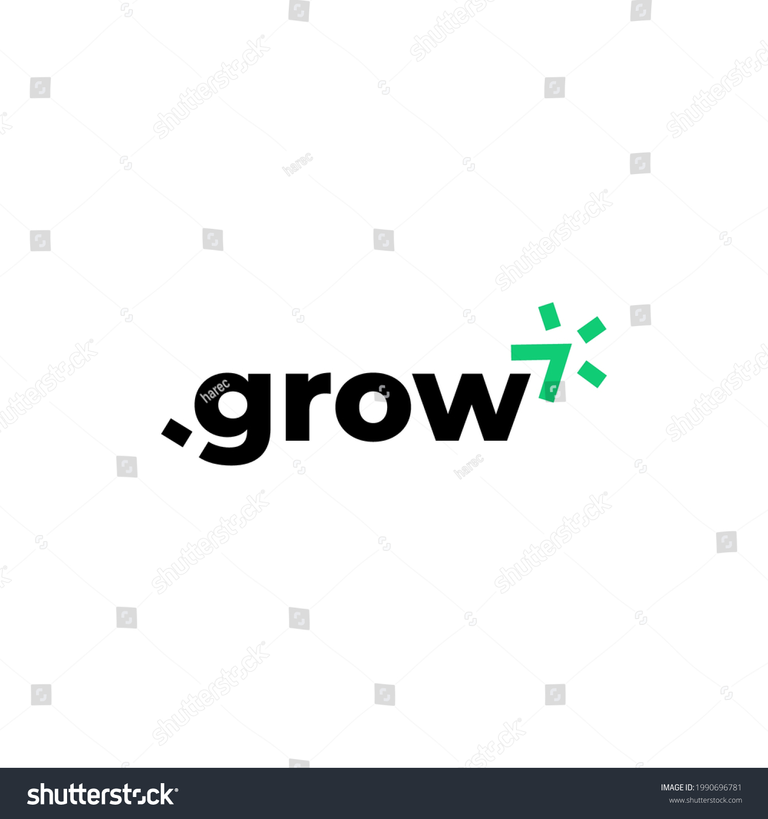 Letter GROW logo design. Linear creative minimal monogram symbol. Universal elegant vector logotype. Graphic alphabet symbol for corporate identity #1990696781