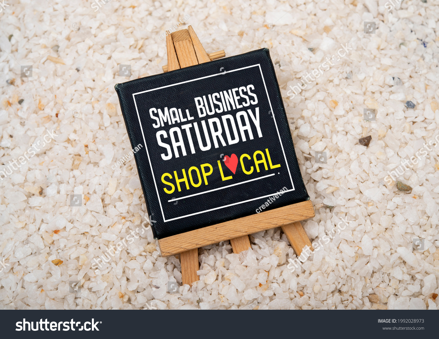 Small Business Saturday and shop local sign for businesses. #1992028973