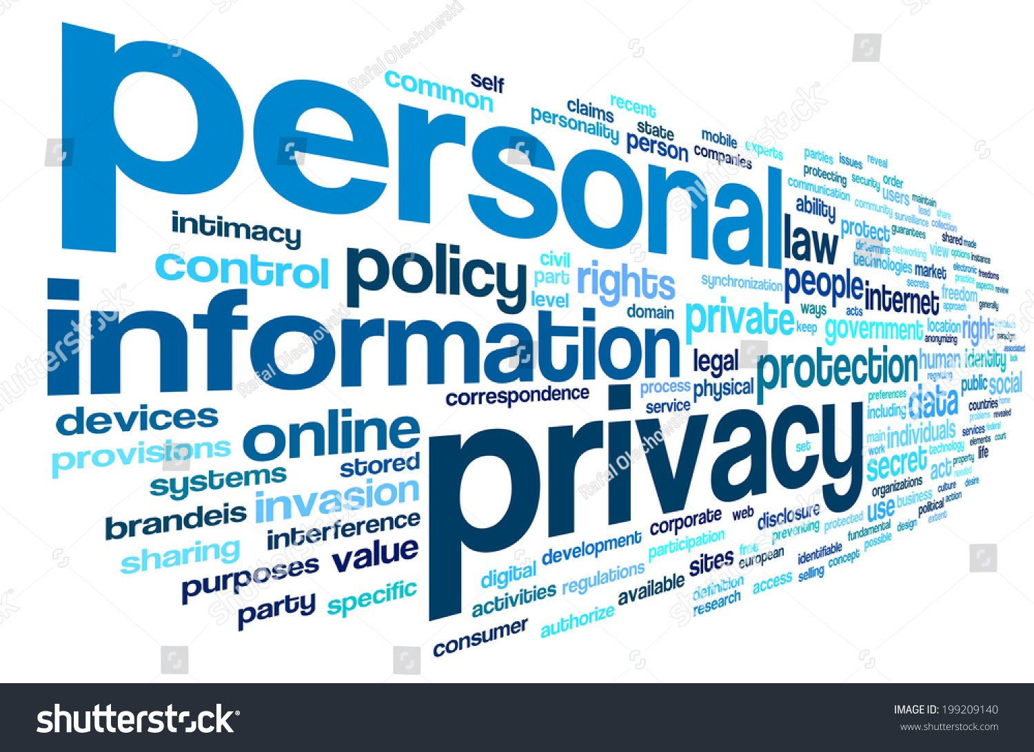 Personal Privacy In Word Tag Cloud On White Royalty Free Stock Photo 