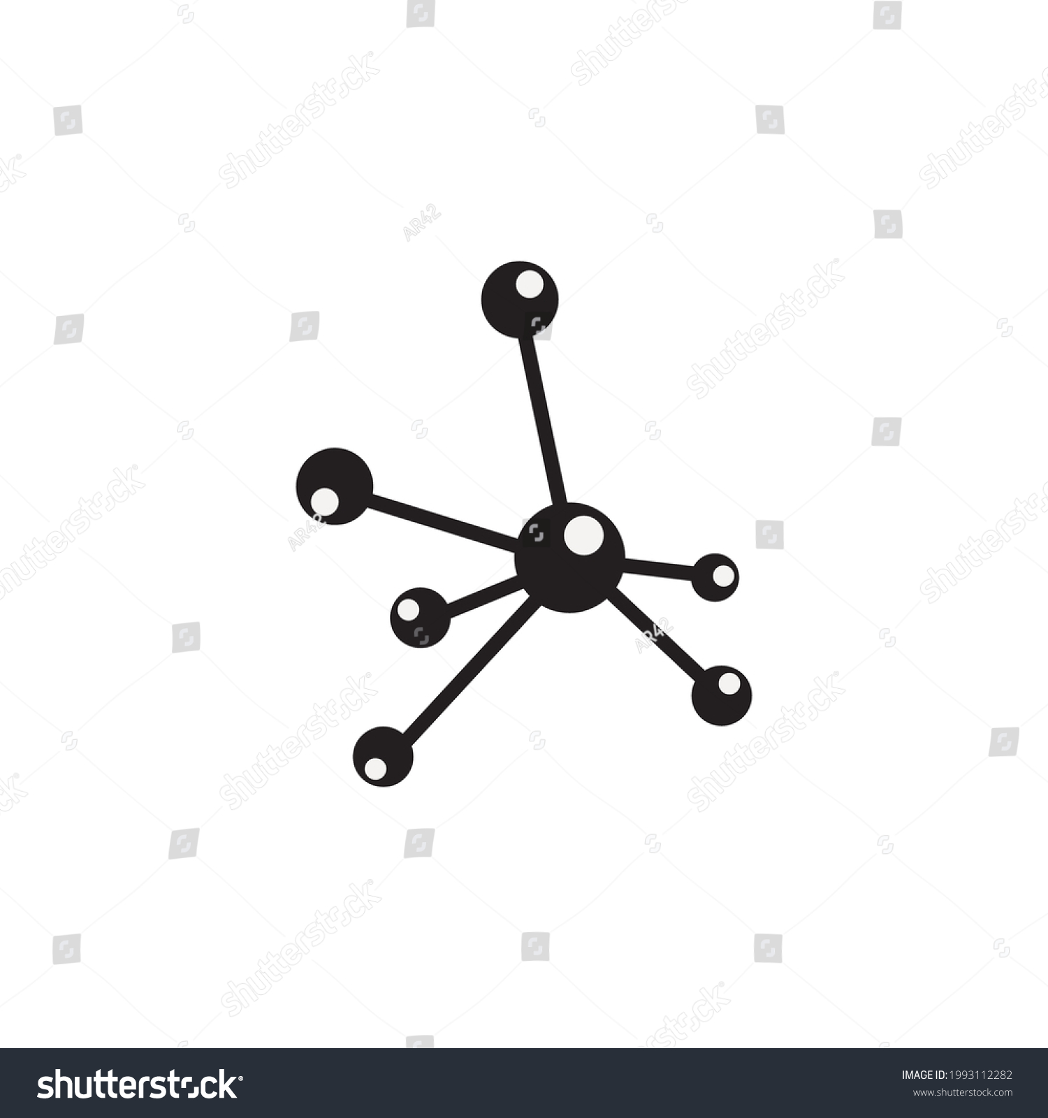 logo of an atom or molecules. Simple vector - Royalty Free Stock Vector ...