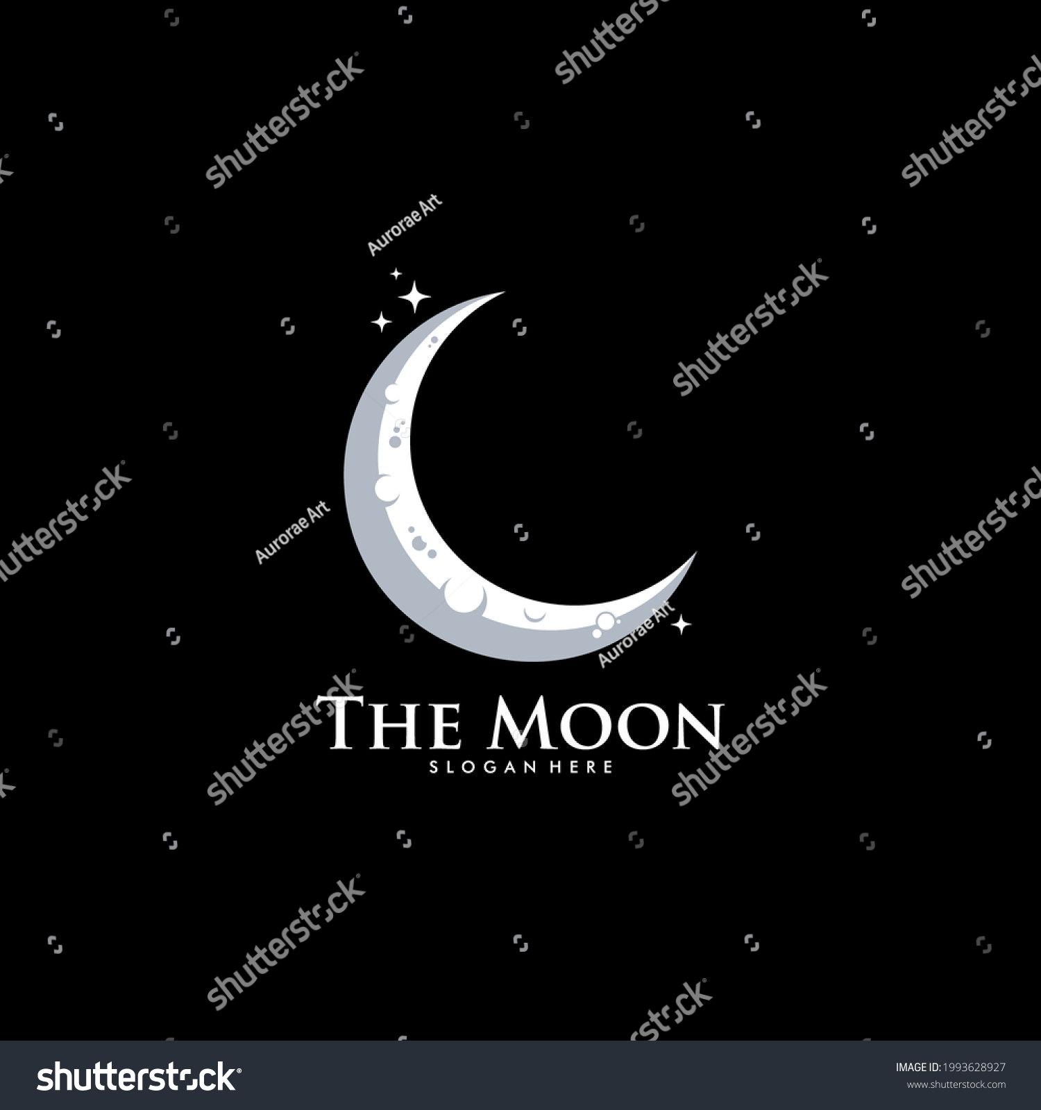 Crescent Moon Logo Design Concept - Royalty Free Stock Vector ...