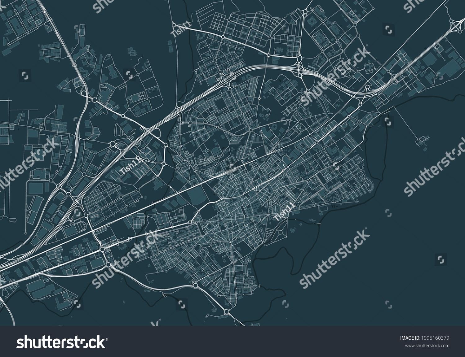 map of the city of Alcala de Henares, Spain - Royalty Free Stock Vector ...