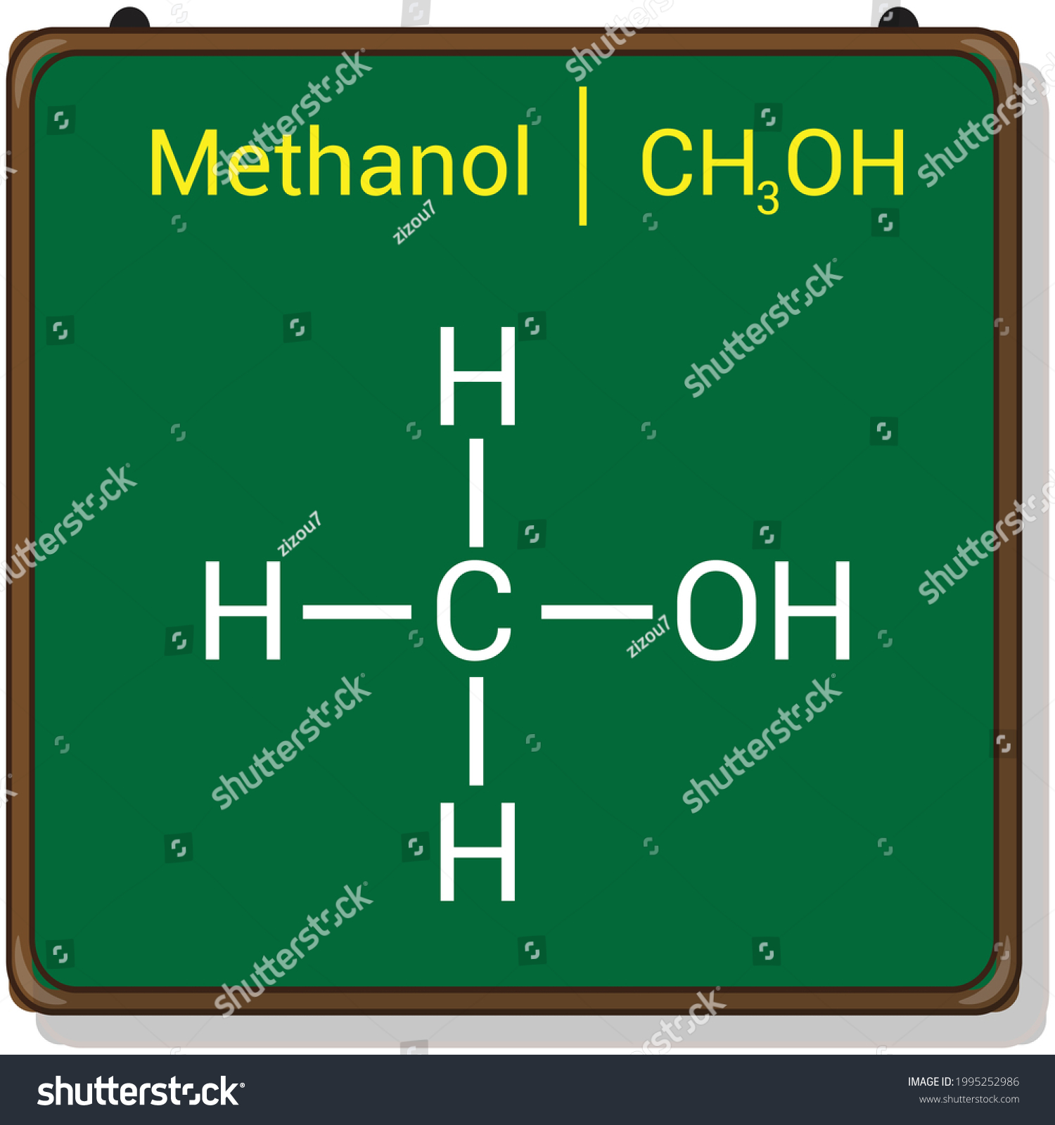 chemical structure of methanol (CH3OH) - Royalty Free Stock Vector ...