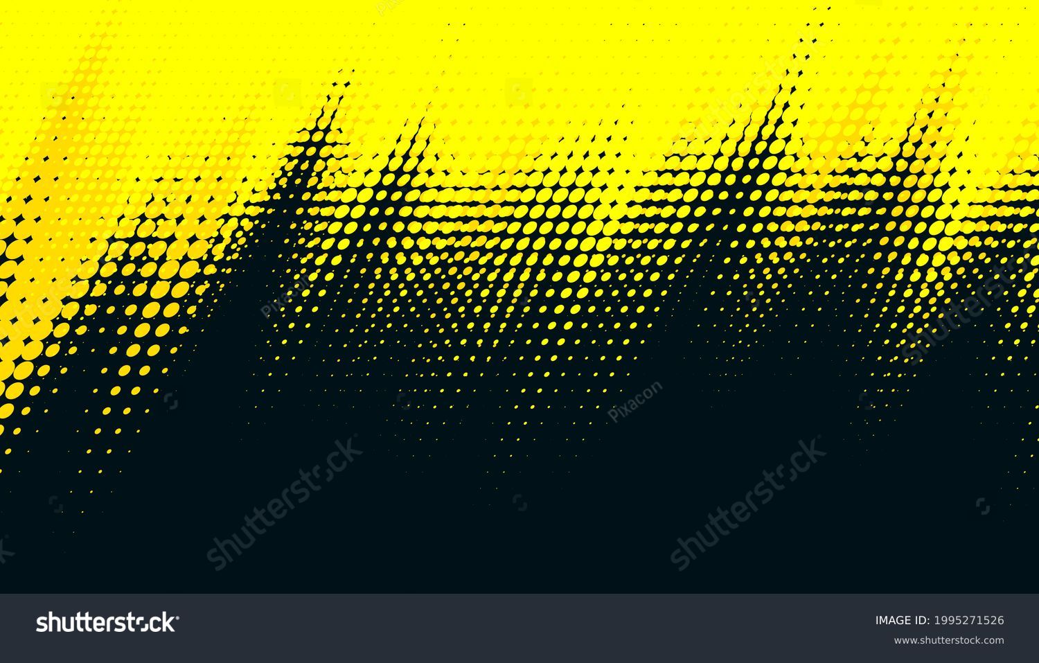 Dots halftone yellow and dark blue color pattern gradient grunge texture background. Dots pop art sport style vector illustration. #1995271526