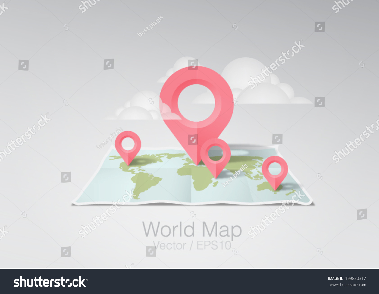 vector illustration world map #199830317
