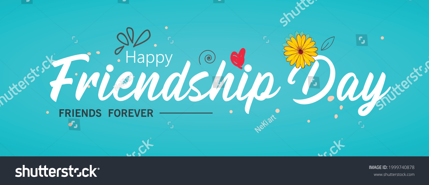 Happy Friendship Day Calligraphy Typography - Royalty Free Stock Vector ...