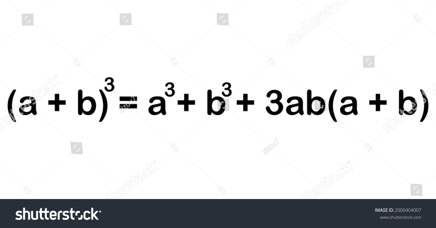 A Plus B Cube Formula - Royalty Free Stock Vector 2000404007 - Avopix.com