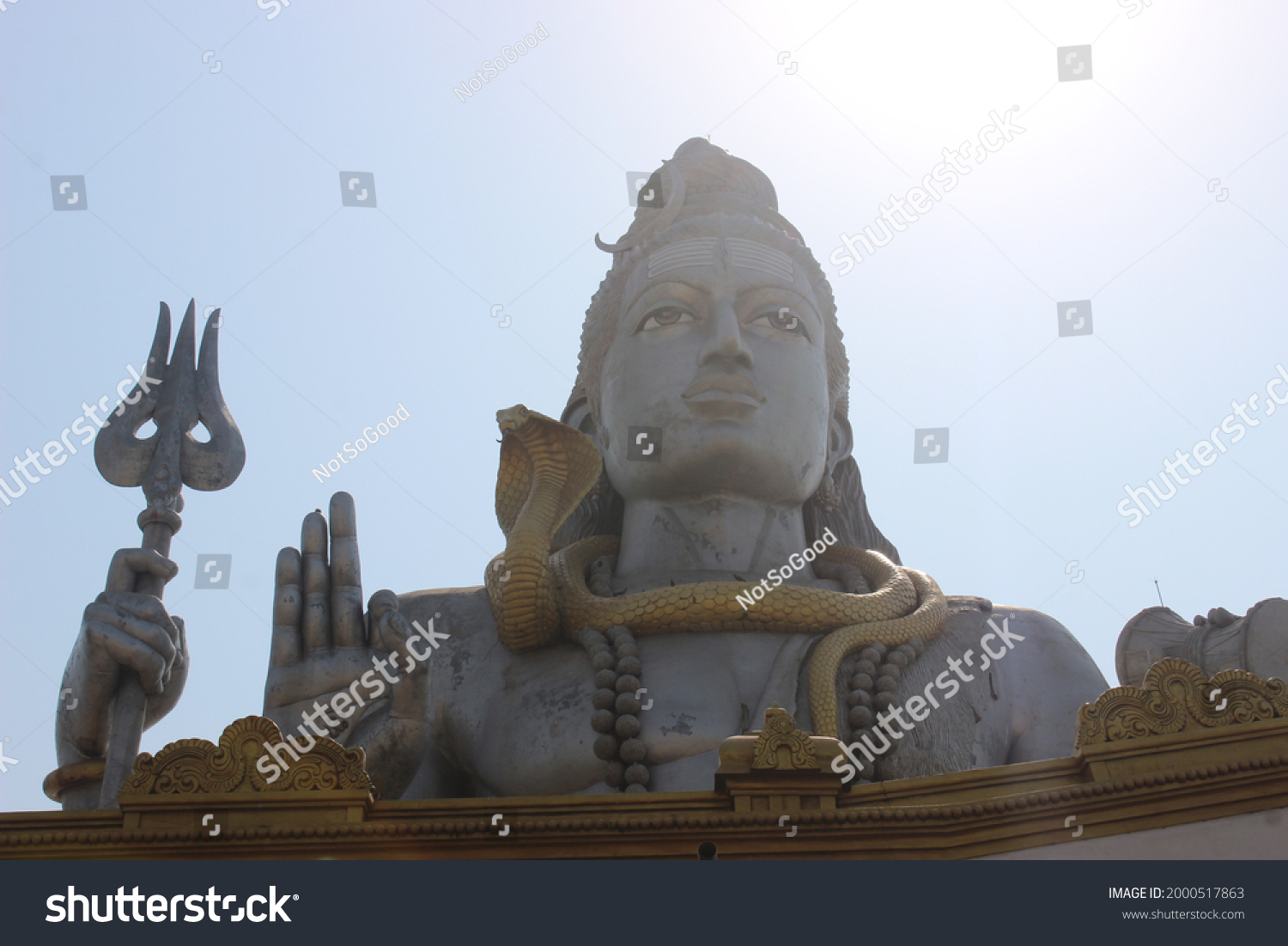 Lord Shiva Statue The Tallest Statue Of Shiva In - Royalty Free Stock ...