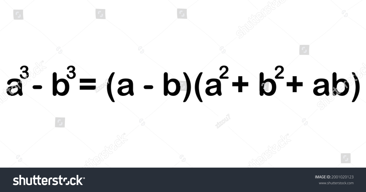 A Cube Minus B Cube Formula - Royalty Free Stock Vector 2001020123 ...