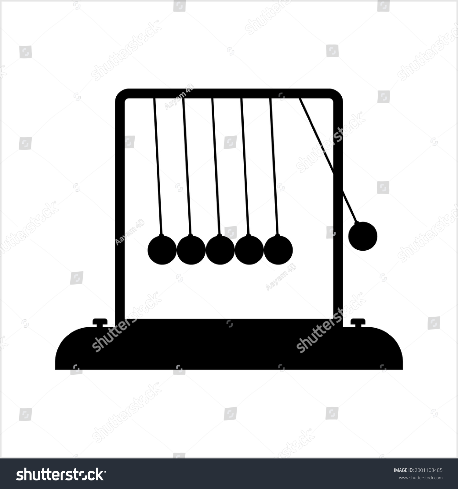 Oscillation Icon, Conservation Of Momentum, - Royalty Free Stock Vector ...