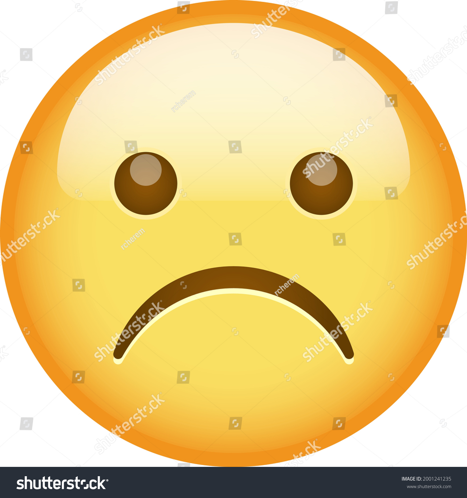 frowning face sad disapproval displeasure - Royalty Free Stock Vector ...