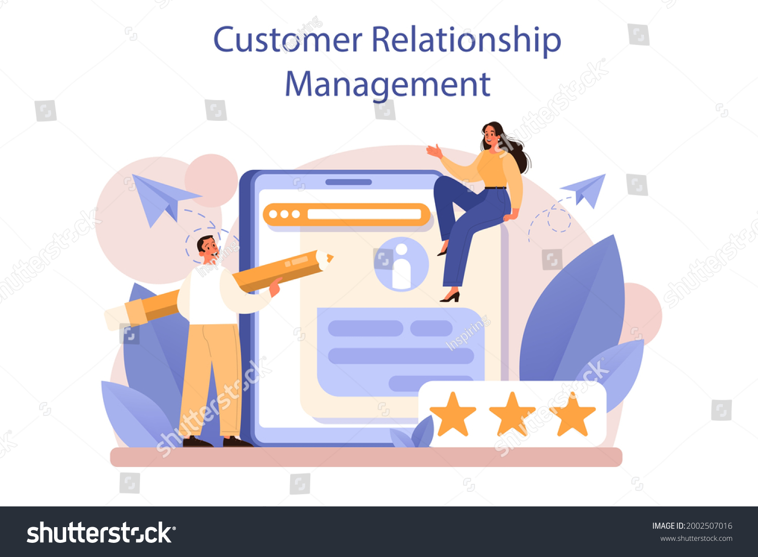 CRM or customer relationship management concept - Royalty Free Stock ...