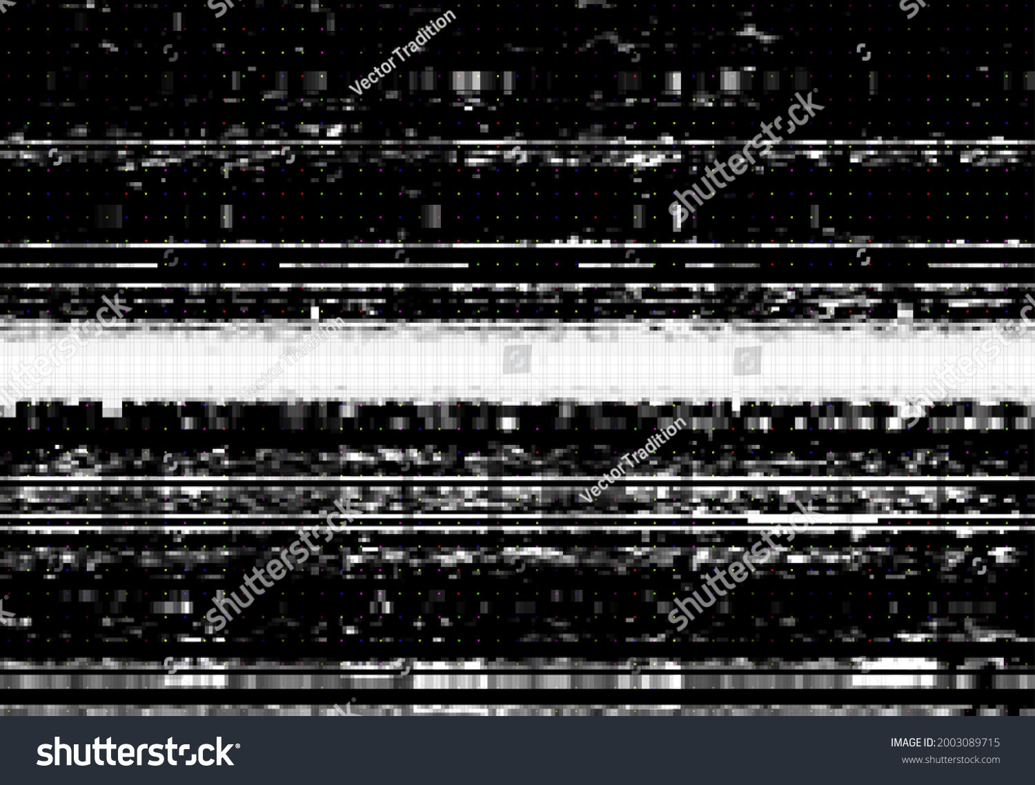 Screen with VHS video glitch effect, wide - Royalty Free Stock Vector ...