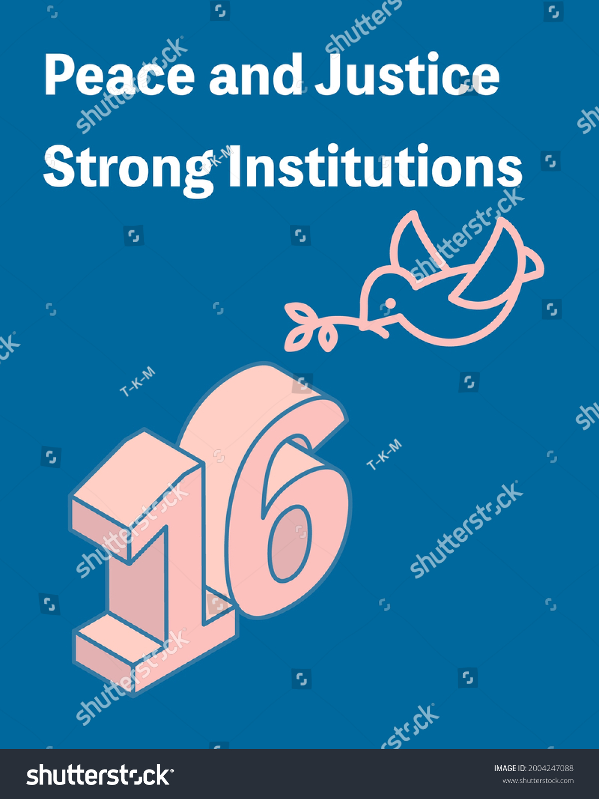 SDGs Goal 16, Peace, Justice And Strong - Royalty Free Stock Vector ...