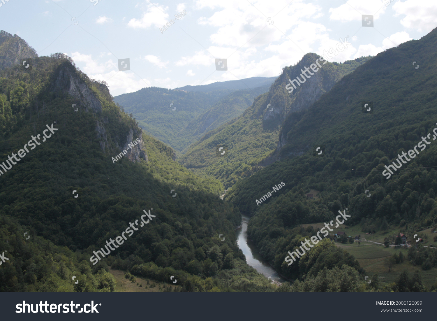 River canyon in mountains. High quality photo. Selective focus #2006126099