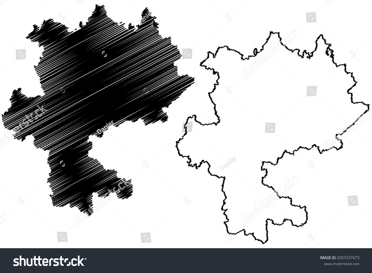 Hildburghausen District (Federal Republic Of - Royalty Free Stock ...