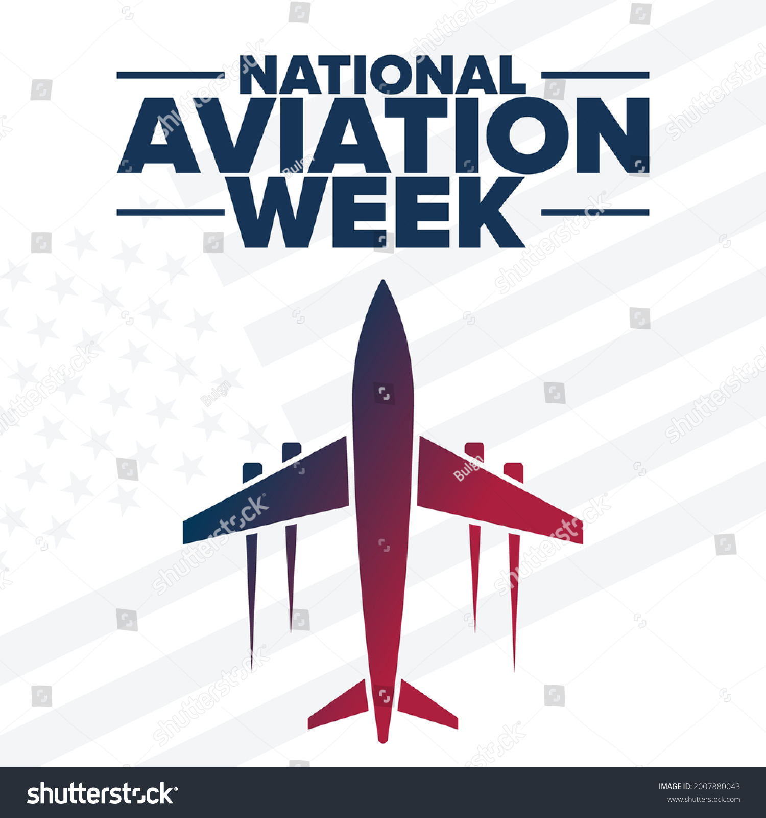 National Aviation Week. Holiday concept. Royalty Free Stock Vector