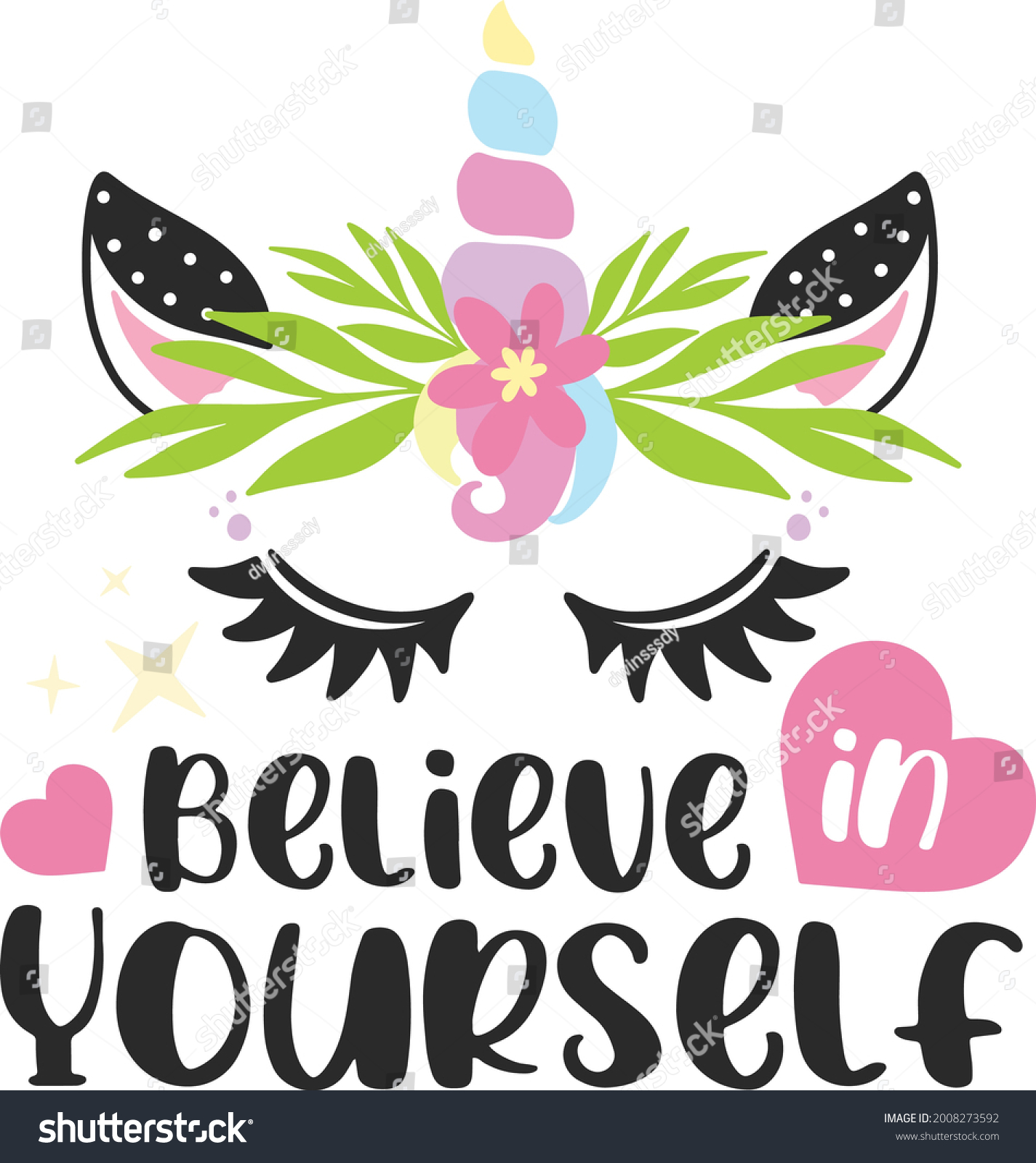 Magical Unicorn Lettering Quotes Poster Tote Bag Royalty Free Stock
