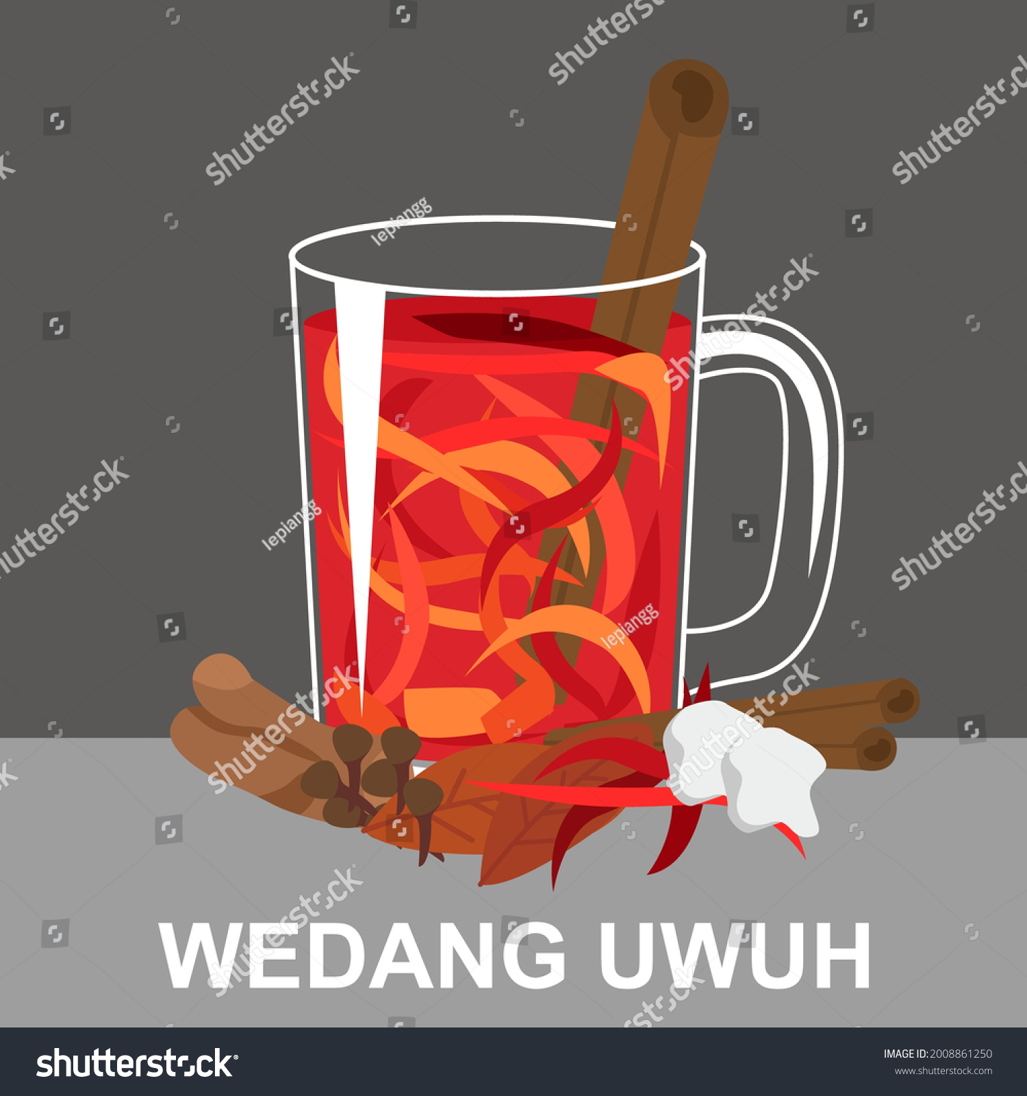 illustration of wedang uwuh, a traditional - Royalty Free Stock Vector ...