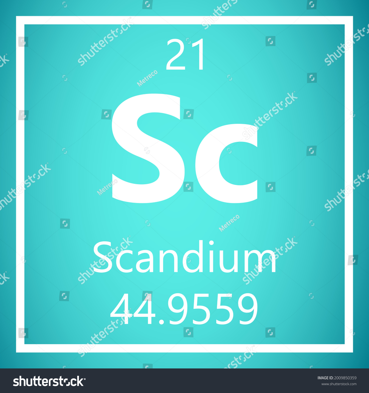 Scandium Sc Periodic Table Of Elements Atomic Royalty Free Stock Vector Avopix Com