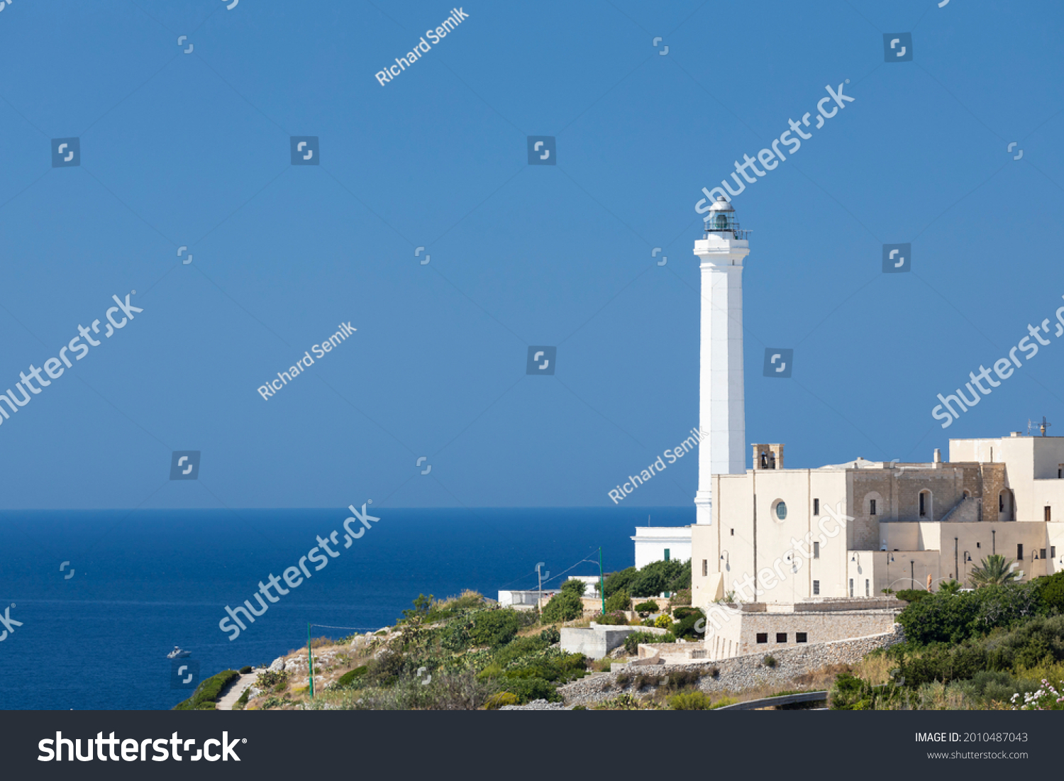Santa Maria di Leuca lighthouse, Castrignano del Capo, Apulia region, Italy #2010487043