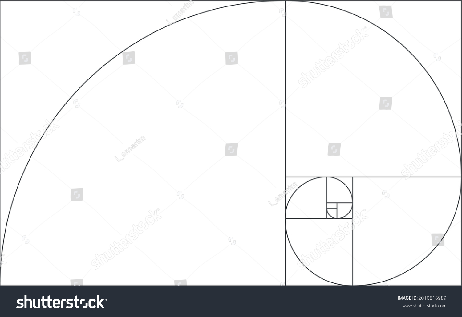 Vector model of the golden ratio (golden - Royalty Free Stock Vector ...