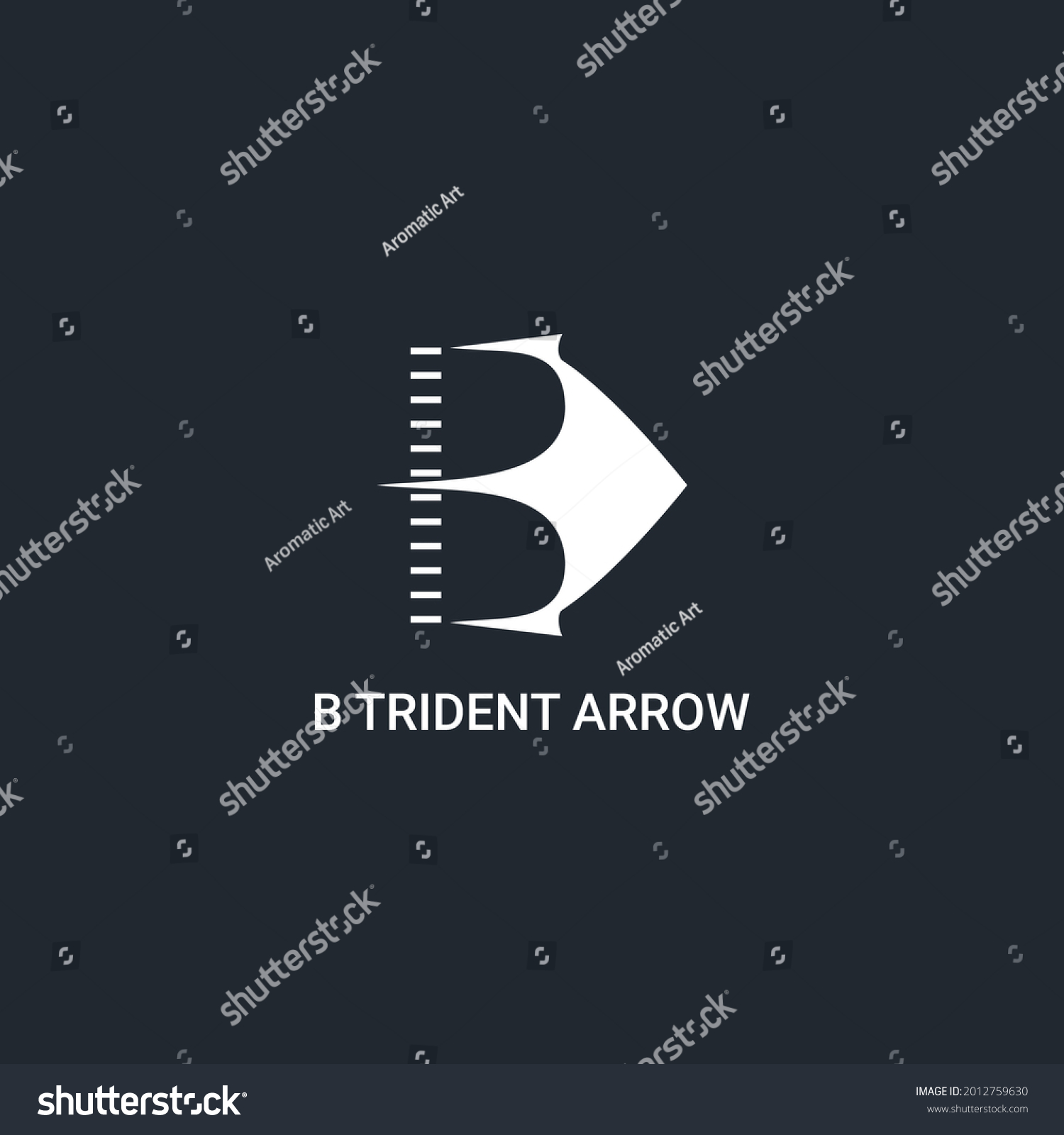 Letter B Trident Arrow Perfect For Logo Business - Royalty Free Stock ...