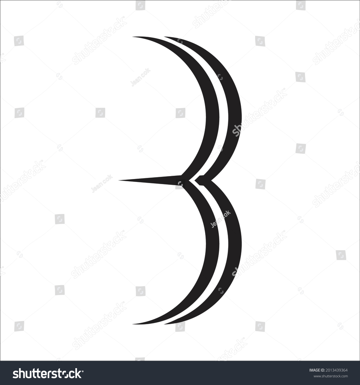 Simple Premium Letter B Logo - Royalty Free Stock Vector 2013439364 ...