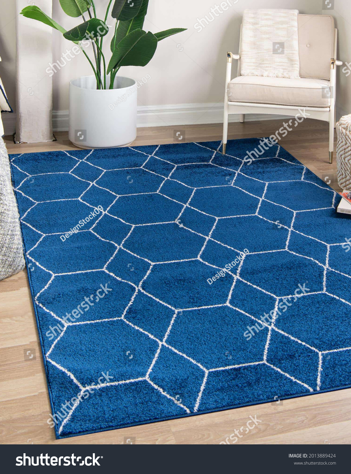 Modern geometric living area rug texture design #2013889424